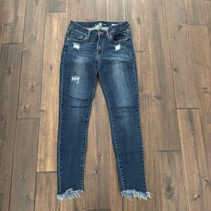 A 2nd by Special A Jeans Dark Wash Distressed Ankle Skinny Jr. 5